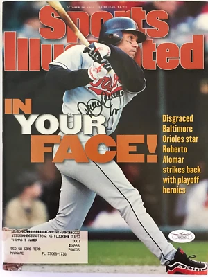 Roberto Alomar Signed Sports Illustrated Magazine - October 14 1996 (JSA) - Image 1 of 3
