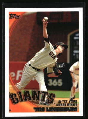 2010 Topps #9 Tim Lincecum - Image 1 of 2