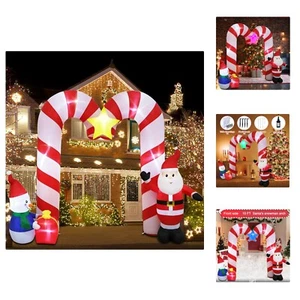 10ft Candy Cane Arched Outdoor Inflatable with LED Lights for Christmas Holid... - Picture 1 of 8