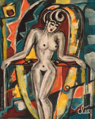 JACQUELINE DITT - Soul in Balance A2 gross DRUCK n.Gemälde Akt Giclee - Bild 1 von 3