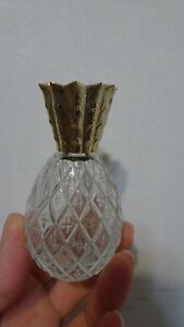 AVON Pineapple Petite Charisma Clear Glass Perfume Empty Bottle Clean