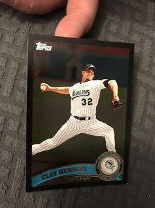 2011 Topps Black Border Marlins Card #167 Clay Hensley (b)