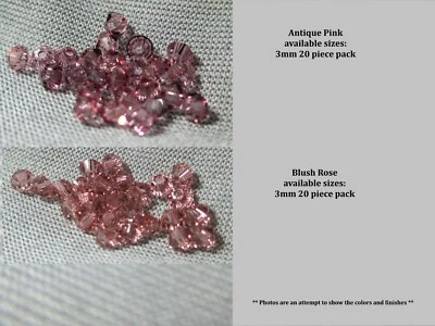 Swarovski crystal bicone beads and pearls in pink tones 3/3, various sizes - Image 1 of 4
