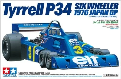 TAMIYA 1:20 KIT AUTO F1   TYRRELL P34 SIX WHEELER JAPAN GP 1976    ART 20058 - Immagine 1 di 3