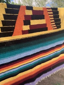 southwest multi color Bed Throw Blanket bright Colors.76”x 58.5” - Picture 1 of 6