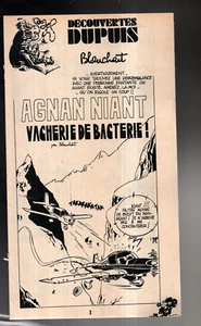 Découvertes Dupuis. Agnan Niant. Vacherie de bactérie. BLANCHART.  SPIROU 1942 - Bild 1 von 1