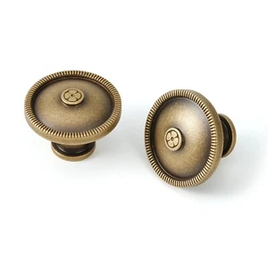 ø 32mm Solid Brass Sculptural Cabinet Knob Durable Cabinet Handle Drawer Knob - Picture 1 of 9