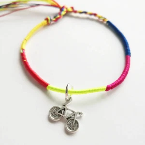 Rainbow Bicycle Gift Bracelet for mountain bike or road rider Great Gift - Picture 1 of 2