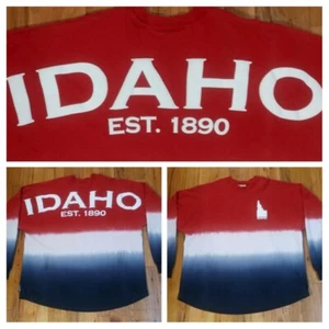 vintage Idaho Souvenir Puffy Ink tie dye t shirt L long sleeve - Picture 1 of 7