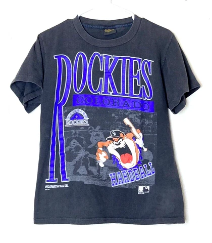 1992 Looney Tunes Colorado Rockies Hardball Tazmanian Devil Vtg. Changes T Shirt Cover