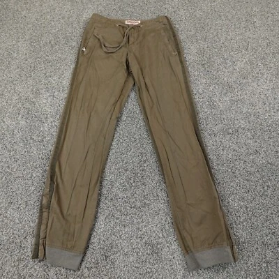 VTG Guess Pants Womens 25 Brown Ankle Zip Low Rise Drawstring Jogger USA Y2K 00s - Image 1 of 4