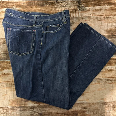 Pantalones de mezclilla para mujer ZENA de pierna recta azules talla 12 Foto 1 de 3