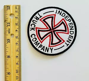"Skateboard Independent Truck Company ferro su patch rosso bianco blu logo 3"" - Foto 1 di 3