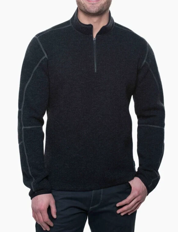 KÜHL Men's THOR™ 1/4 Zip Pullover - Gotham, Large, Warm Wool-Blend Fleece - Image 1 of 4