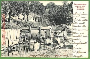 ah2812 - BRAZIL - VINTAGE POSTCARD Postal Antigua - Pernambuco - 1906 - Picture 1 of 1