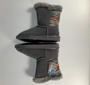Botas de invierno Lamo para mujer talla 9 gris enebro gamuza cremallera superior piel sintética - Imagen 1 de 7