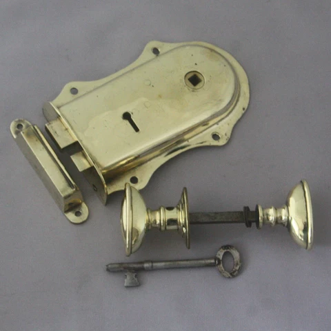 LH 1920s Rim Lock & Oval Handles Cover