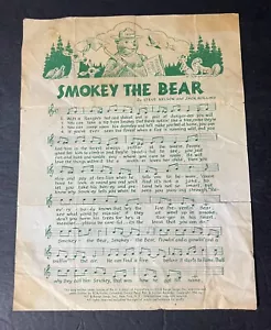 Smokey the Bear Noten (1952, Hill & Range Songs, Inc.) grüner Text/Bilder - Bild 1 von 14
