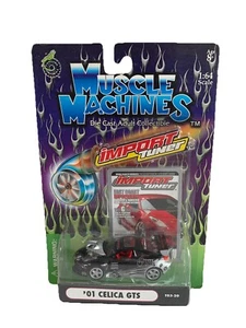 Muscle Machines Import SS Tuner 2001 Toyota 01 Celica GTS Black T03-20 1:64 - Picture 1 of 2