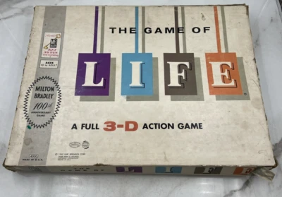 Vintage The Game of Life Milton Bradley Board Game 1960 Complete - Image 1 of 4