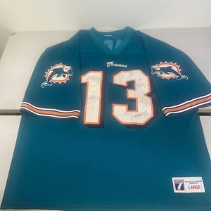 Youth Large Vintage 1990s Dan Marino #13 Jersey Miami Dolphins, Logo 7 - Picture 1 of 13