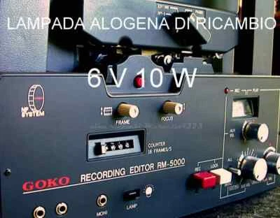 LAMPADA ALOGENA ESA 6 V 10 W G4 PER MOVIOLA GOKO RM 5000/RM 8008 - Immagine 1 di 3