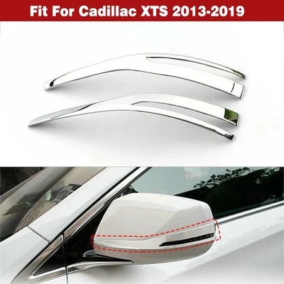 2x Tira de cubierta de espejo retrovisor delantero exterior cromada para Cadillac XTS 2013-2019 Foto 1 de 4