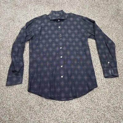 BOGOSSE Dress Shirt Men's 100% Cotton Long Sleeve Shirt Sz 3 Medium - Image 1 of 4