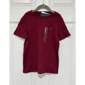 NWT Polo Ralph Lauren Boys Kids Embroidered Pony T Shirt Maroon Red Size 5 - Picture 1 of 5