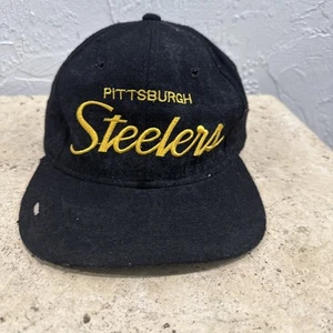 Pittsburgh Steelers Sports Specialties Script Snapback Wollmütze - faire/schlechte Gebrauchsspuren - Bild 1 von 14