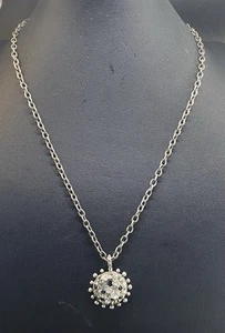 Patricia Locke Necklace Vintage Fashion Black White Crystals Gunmetal S-1 - Picture 1 of 5