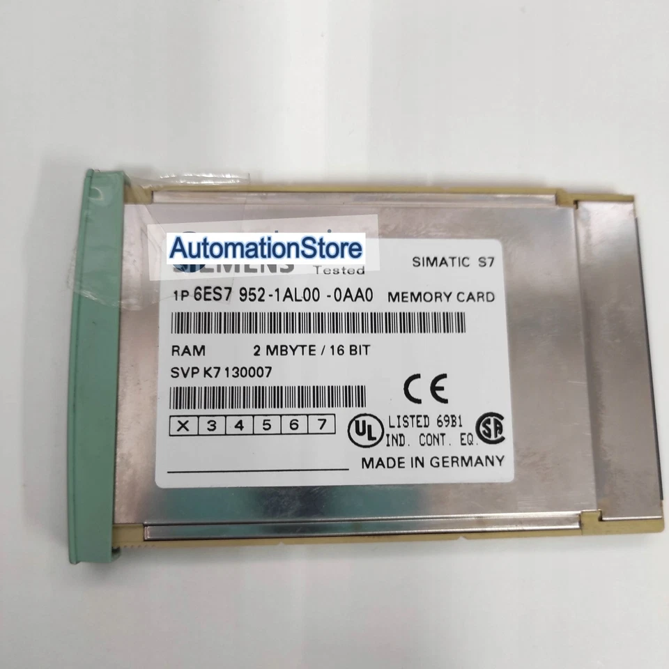 SIEMENS 6ES7 952-1AL00-0AA0 SIMATIC S7 RAM 2MBBYTE 16BIT 1PC - Image 1 of 1