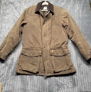 Vintage Carhartt Jacket Men S Rancher Chore Barn Coat Blanket Lined C52 CHT - Picture 1 of 12