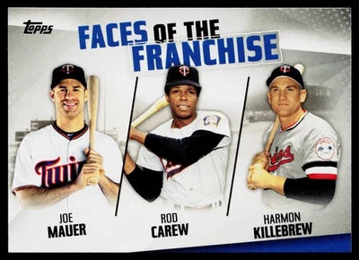 Joe Mauer Rod Carew Harmon Killebrew 2019 Topps FOF-17 Faces of the Franchise - Image 1 of 2