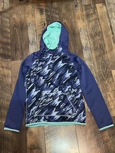 Nike Hoodie Girls Large Purple Camo Dri Fit Sweatshirt Sweater Youth Performance - Picture 1 of 6