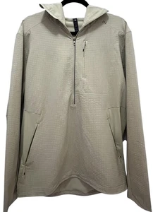 Lululemon Mens XL Cold Terrain 3/4 Zip Running Jacket Beige Performance Cinch - Picture 1 of 13