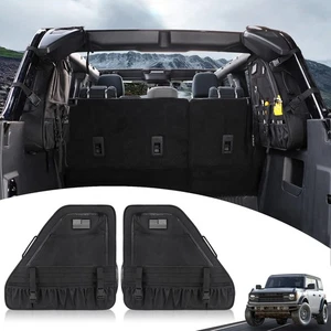 for Ford Bronco 2/4 Door 2021-25 Rear Trunk Roll Bar Storage Bag Tool Organizer - Picture 1 of 8