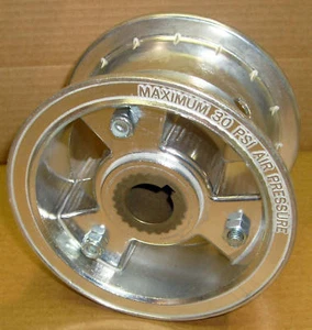 "Taburete barra de kart de rueda de aluminio 6"" Tri Star eje vivo 1"" - Imagen 1 de 4