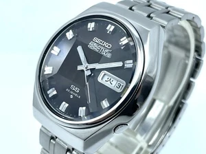 Reloj Automático SEIKO 5ACTUS Revisado Nuevo 5 Caras Negro Corte Cristal 6106-8680 - Imagen 1 de 21