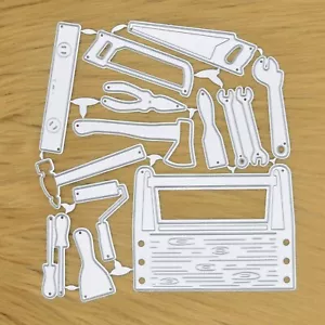 13 Piece Tool Kit Box Metal Cutting Die Set, Male, Tools, Card Making, Crafts I4 - Picture 1 of 7