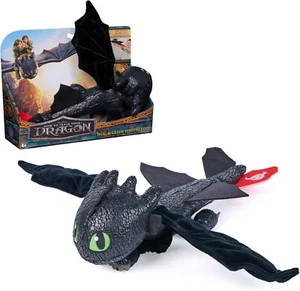 Dreamworks Dragons How to Train Your Dragon Hug and Glide Toothless Plush Toy - Picture 1 of 9