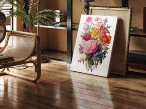 Botanical Colorful, Vintage Wildflower Unframed Canvas Print Australian Wall Art - Picture 1 of 4