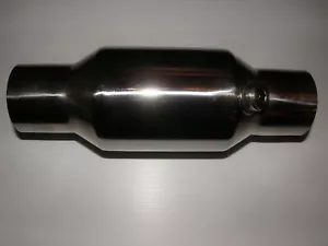 200 Cell Bullet High Flow Cat Converter 2.5 Inch Stainless Steel - Bild 1 von 4