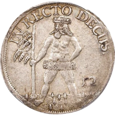 1708 German States Brunswick Calenberg Hannover Wildman 1/3 Taler, PCGS AU 55 - Image 1 of 4