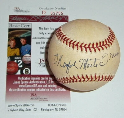 GIANTS Monte Irvin signed baseball w/ Full Name Monford AUTO JSA COA Autographed - Image 1 of 2