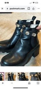 Madden Mädchen Motorradstiefel mit abnehmbarem Strassband schwarz Größe 6,5 - Bild 1 von 7