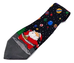 Hallmark Yule Tie Greetings Santa Blowing Ornament Bubbles Christmas - Picture 1 of 4