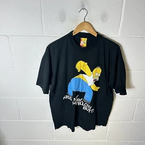 Vintage The Simpsons Shirt Mens Large Black Homer Simpson 1997 90s Cartoon* - Picture 1 of 11