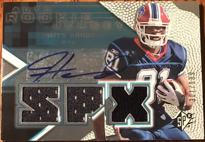 2008 SPx Rookie Jersey Autograph James Hardy #170 Buffalo Bills #’d 301/599 - Image 1 of 2