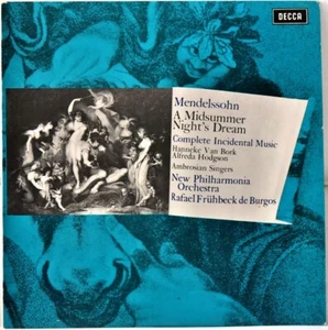 DECCA STEREO SXL6404 UK NB REISSUE MENDELSSOHN Midsummer Night's Dream DE BURGOS - Picture 1 of 6